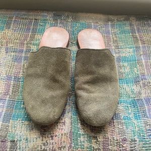 byJames mule slide. muted green color. Size 9.